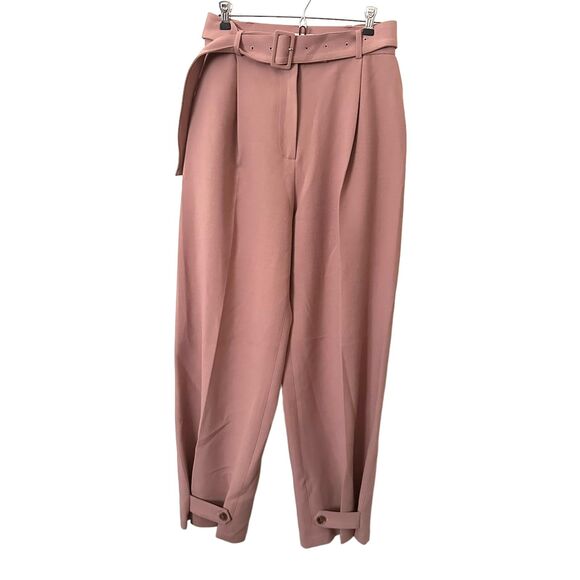 FRANKIE SHOP Elvira Belted Suit Pants Dusty Pink Sz Medium - Picture 3 of 8